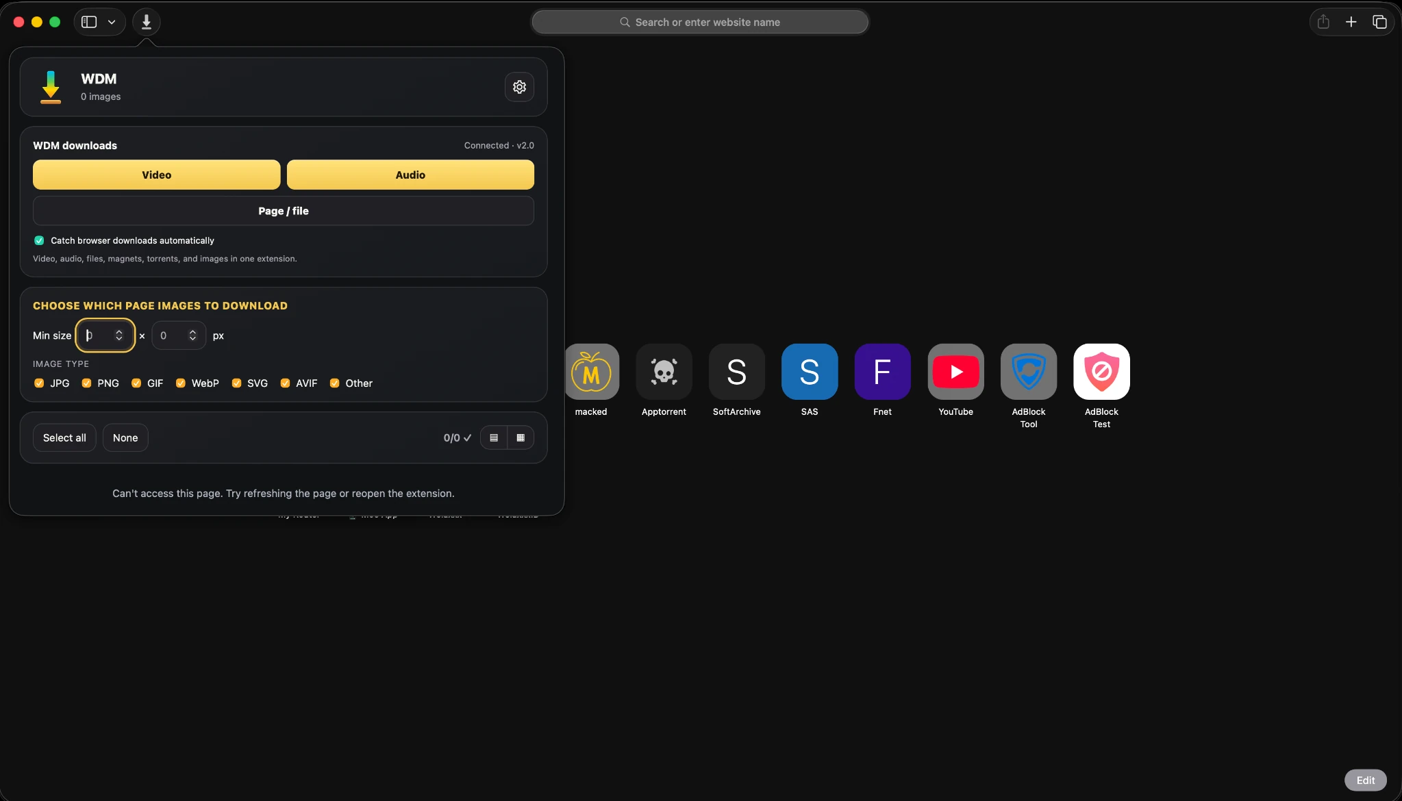 WDM Safari extension